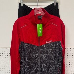 Hugo Boss Red and Gray Jacket